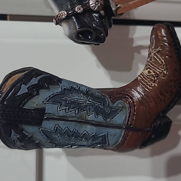 CHRISTMAS TREE  MAJESTIC  HORES HEAD  ORNAMENT And COWBOY  BOOT NEW NT - Picture 9 of 10